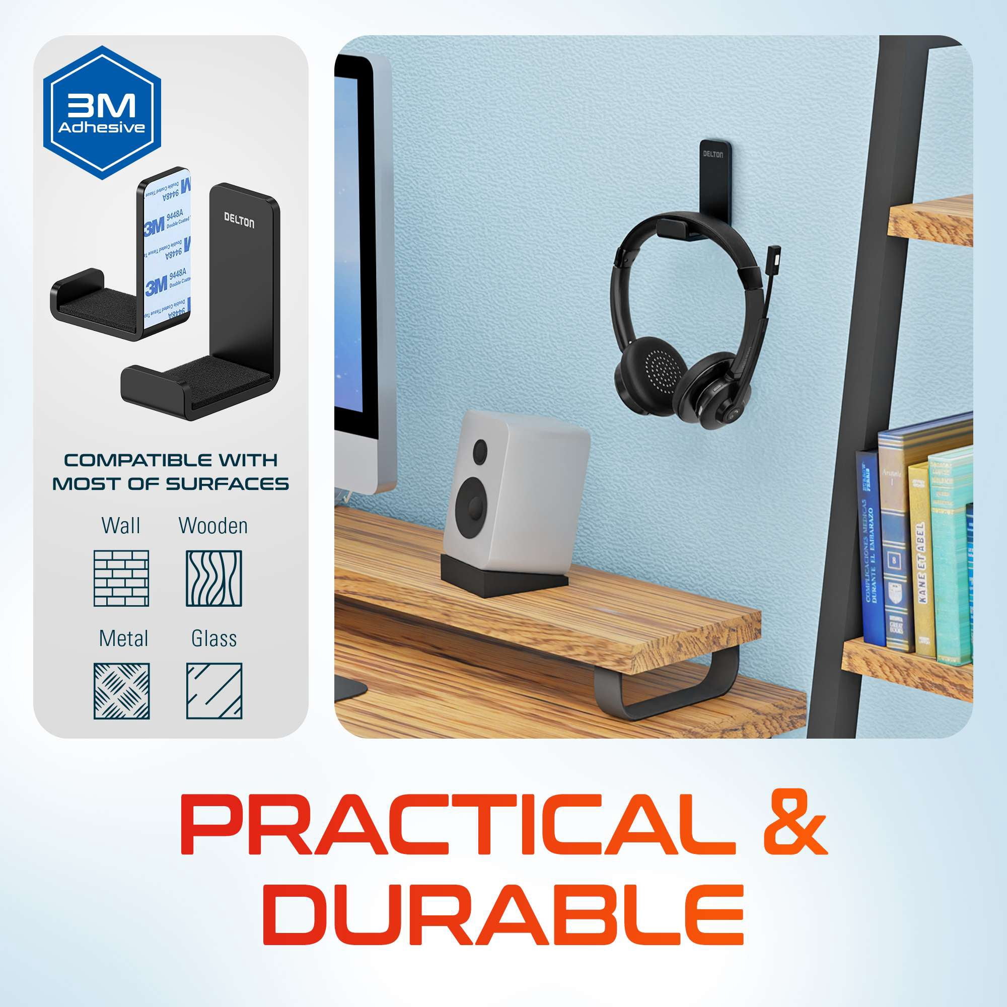 Delton 30X 4 Pieces Bundle, Wireless Keyboard Mouse with USB Dongle, Wireless Bluetooth Headset with Noise Canceling Mic, 1080p USB Webcam with Universal Mounting Clip for Laptop, PC - Black