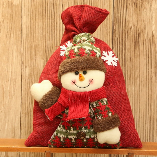 ABPWLY Christmas Gift Bag Three-dimensional Linen Gift Bag Old Man Style Snowman Style Style Linen Gift Bag Clearance Christmas Decor Canada Days Room Decor Room Decor
