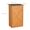 thumbnail image 4 of Olurrisa Wood & Waterproof Fabric Outdoor Storage Shed with Lockable Door, 2 Shelves, Flat Roof Garden Cabinet for Backyard, Lawn, Patio Furniture & Tools, 4 of 6