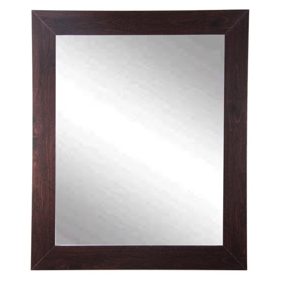 BrandtWorks Dark Rustic Entry Way Framed Wall Mirror 22''x 32'' - Walnut