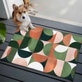 thumbnail image 4 of Rectangle Rug 2x3ft Area Rug, Mid Century Nordic Area Rugs for Living Room Bedroom, Retro Semicircle Green Orange Block Floor Mat Non-Slip Non-Shedding Carpet Indoor Accent Rugs, 4 of 9