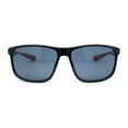 thumbnail image 2 of Mens Traditional 90s Classic Rectangle Sport Plastic Aerodynamic Sunglasses Black Red - Black, 2 of 4