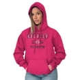 thumbnail image 4 of Ohio Vintage Buckeye Leaf Stencil OH Unisex Plus Fleece Graphic Hoodie Brisco Brands 2X, 4 of 5