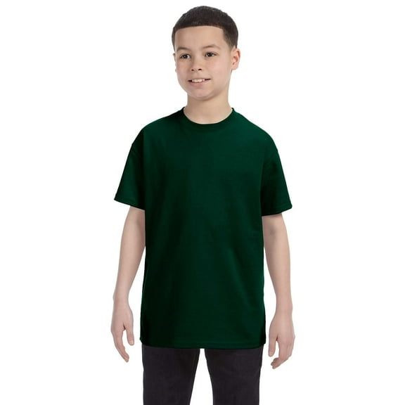 Gildan Heavy Cotton Youth Tee , G500B , Forest Green , Large