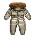 thumbnail image 4 of LLYwey Girls Zip up Hoodie Winter Childrens Down Jackets Outdoor Skiing Jackets and Thick Jumpsuits Boys Girls and Babies New Toddler Long Sleeve Hoodies Casual Jackets Outwear Gold 0-1T, 4 of 4