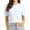 White, variant on MIXUE Boho Tops For Women Summer Solid Color Round Neck Short Sleeve Soft Casual Basic Pullover Shirts For Women Tee Shirts Daily-Wear,Yellow,S