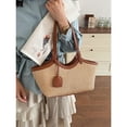 thumbnail image 6 of Straw Tote Bag for Women Woven Raffia Shoulder Bag Adjustable Top Handle Summer Beach Handbag for Casual Vacation Travel, 6 of 7