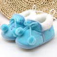 thumbnail image 2 of Girls Kids Cute Bow Slippers with Warm Plush Fleece House Slip-on Shoes, 2 of 7