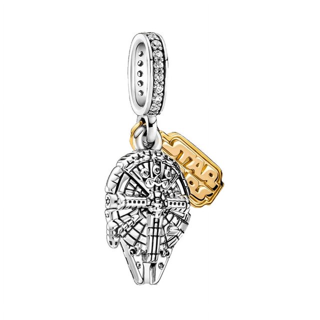 2023NEW925 Plata pura Serie de Star Wars La forma de Yoda samurái negro es adecuada para brazalete Pandora joyería DIY