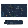 thumbnail image 2 of ZNDUO Large Rubber Mouse Pad Non-slip Desk Mat Cartoon Cosmic Star Doodle Rubber Desk Pad Mousepad Keyboard Pad for Home Office, 15.8" x 29.5", 2 of 9