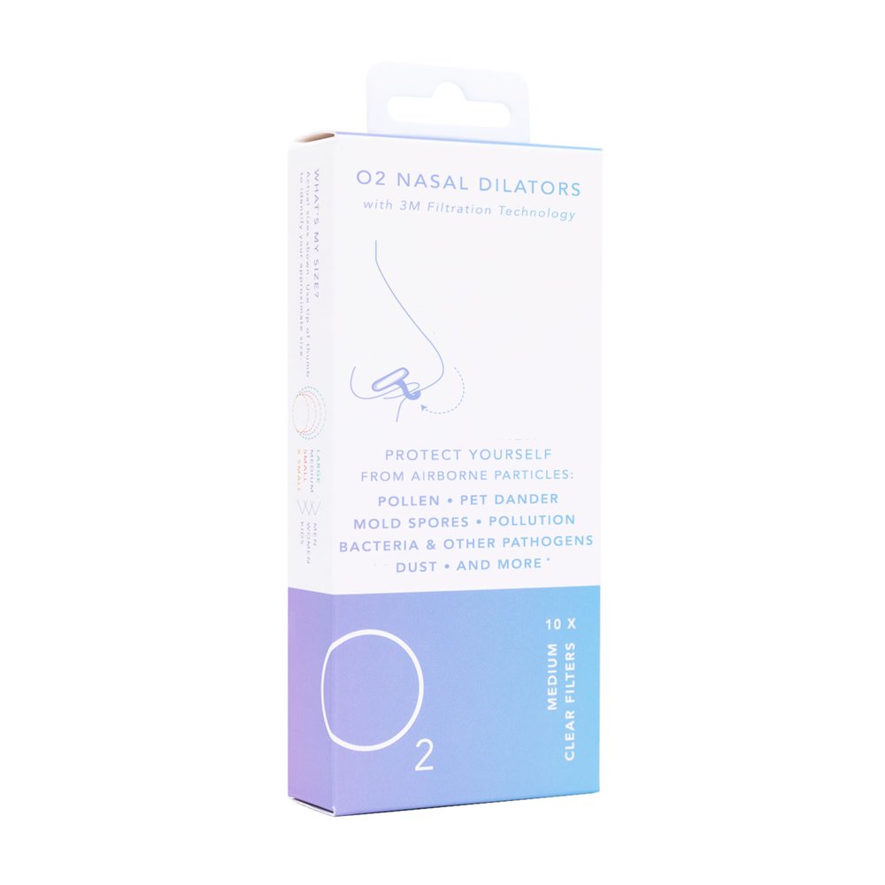 O2 Nose Filters Nasal Dilators with 3M Filtration Technology Nose Filters Pack of 10