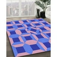 thumbnail image 3 of Ahgly Company Machine Washable Indoor Rectangle Transitional Purple Mimosa Purple Area Rugs, 5' x 8', 3 of 7