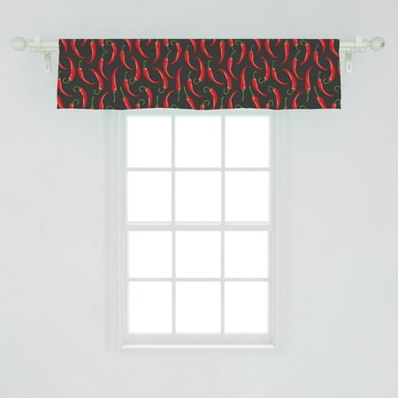 Vegetable Window Valance Culinary Hot Spice Chilli Peppers