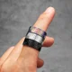 thumbnail image 5 of Anillos de acero inoxidable con diseño de huellas dactilares para hombre y mujer, estilo punk, hip hop, Stranger Things, accesorios de moda, regalo al por mayor, 5 of 5