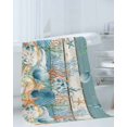 thumbnail image 3 of Vintage Blue Coastal Towel Set of 3,Soft Microfiber Bath Towels,Hand Towel,Washcloths,Summer Beach Starfish Shell Coral Nautical Quick-Dry Absorbent Towels for Bathroom Kitchen Hotel Beach Gym Spa, 3 of 7