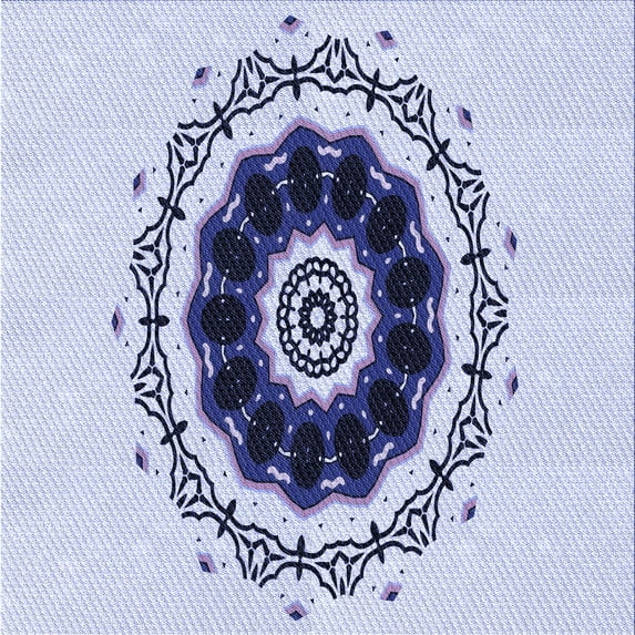 Ahgly Company Indoor Square Patterned Lavender Blue Area Rugs, 8' Square