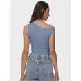 thumbnail image 5 of Womens Off The Shoulder Tops Sleeveless Shirts Going Out Crop Tank Tops Slim Fitted Summer Outfits, 5 of 6