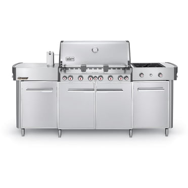 Weber Summit Grill Center Freestanding Natural Gas Grill With Rotisserie, Sear Burner & Side Burner