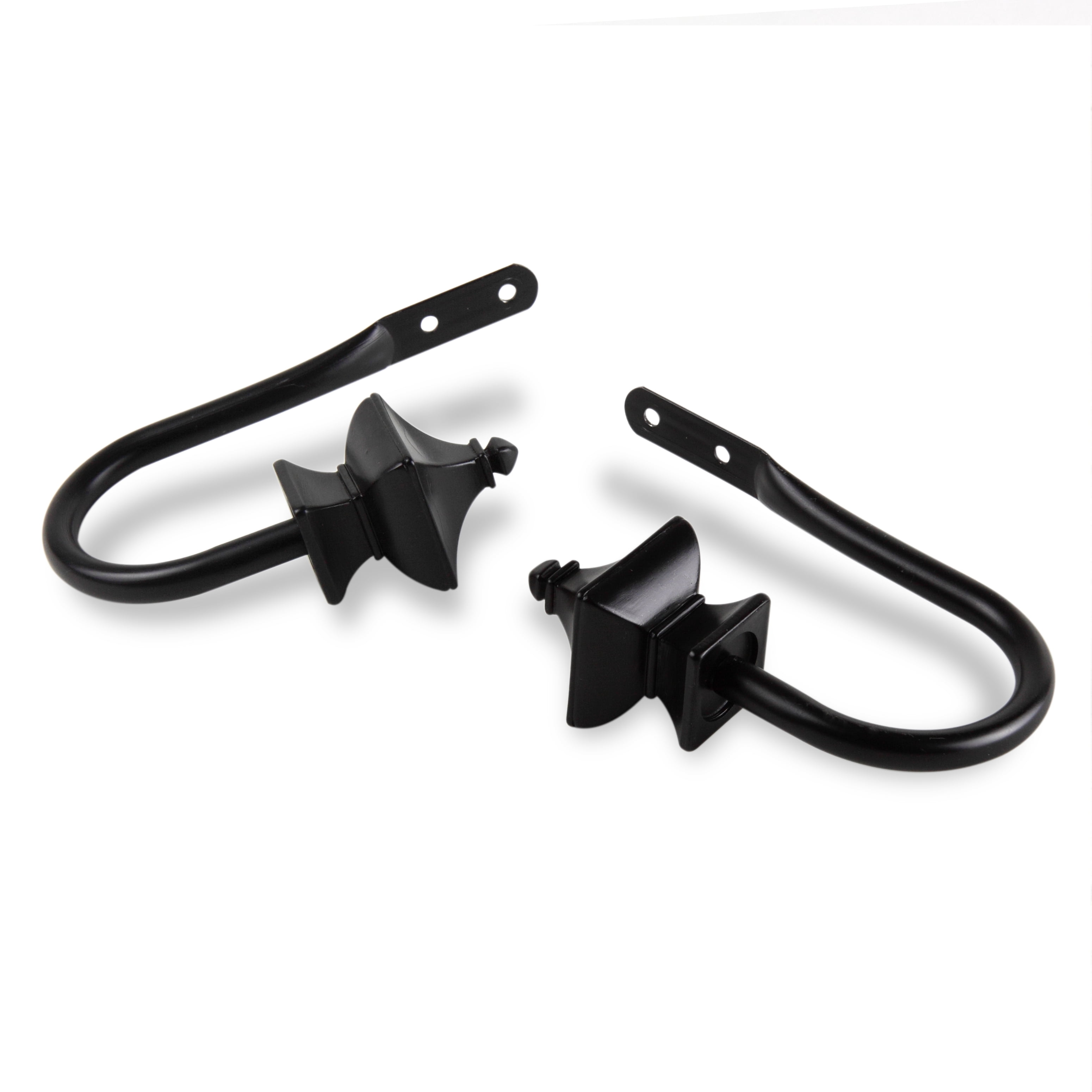 Central Design Products Steel Curtain Holdback, Black