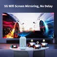 thumbnail image 5 of Mini Projector, Supporting 1080P High Definition Resolution, Portable Projector Screen with Projector Stand, Automatic Vertical Trapezoidal Correction,Equipped with WiFi and Bluetooth Functions,Blue, 5 of 8