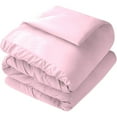 thumbnail image 5 of 3 Piece New Half Pinch Pleated Pattern Comforter Set, 800 TC, 100% Egyptian Cotton, Super King Size Light Pink Solid, 5 of 6