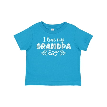 

Inktastic I Love My Grandpa with Hearts Gift Toddler Boy or Toddler Girl T-Shirt