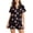 Black, variant on Outfits for Women Halloween Graphic Print Lapel Short Sleeve Buttoned Pocket Top And Shorts 2 Piece Loungewear Women's Clothing Sets L