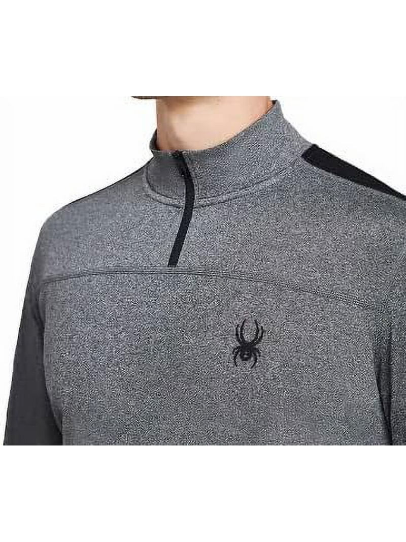 Spyder Men's Performance Quarter Zip Long Sleeve Shirt, Grey