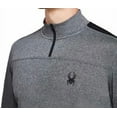 thumbnail image 3 of Spyder Active Men's Performance Quarter Zip Long Sleeve Shirt (Grey Heather, Large), 3 of 3
