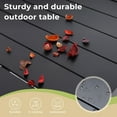 thumbnail image 3 of 6-Seat Black Metal Outdoor Patio Dining Table with 1.57"/1.9" Umbrella Hole, 3 of 8