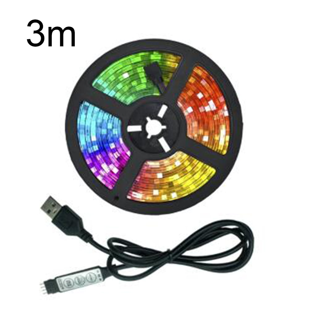 Details about   USB Min LED Strip Lights Kit Waterproof 2M/5M 5050RGB LED Strips Light Kit 