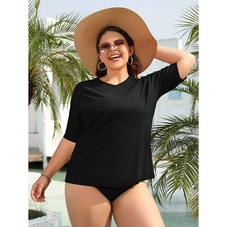 Women Size Guard Short Sleeve Rashguard UPF 50+ Swimming Shirt - Walmart.com