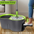 thumbnail image 3 of Spin Mop Bucket System,Pedal Spin Mop and Bucket with Wringer Set,EasyWring Microfiber Mop with 3 Mop Pads,360°Spinning Floor Cleaning System - Home & Office Suitable, 3 of 14