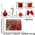 thumbnail image 4 of 24 Pcs Christmas Tree Ornaments Set, Mini Shatterproof Hanging Decorations with Balls Candy Canes Gift Boxes Drums and Bows, Holiday Decor for Christmas Trees Wreaths Garlands Parties, 4 of 9