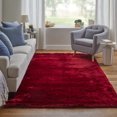 thumbnail image 2 of Feizy Indochine Modern Solid, Red/Purple, 8' x 8' Round Rug Sheen Fade Resistant Luxury & Glam Floor Rug for Living room Bedroom, 2 of 10