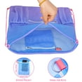 thumbnail image 3 of Nidoul Mesh Drawstring Bag with Zipper Pocket, Beach Bag for Swimming Gear Backpack Gym Storage Bag for Adult Kids Girls, 3 of 7