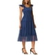 thumbnail image 4 of INSPIRE CHIC Vestido Midi de Verano para Mujeres con Volantes y Sin Mangas, Vestido de Fiesta de Tul en Capas, XL Azul Oscuro, 4 of 6