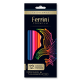 thumbnail image 1 of Lápices de Dibujo Profesional Ferrini Colores Surtidos Redondos Mina 3.4 mm Caja 12 Piezas, 1 of 4