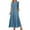Blue, variant on Summer Fashion Plus Size Skirts for Women Trendy Clothes 2025 Casual Solid Color Round Neck Pocket Short Sleeved Up to 65% off!