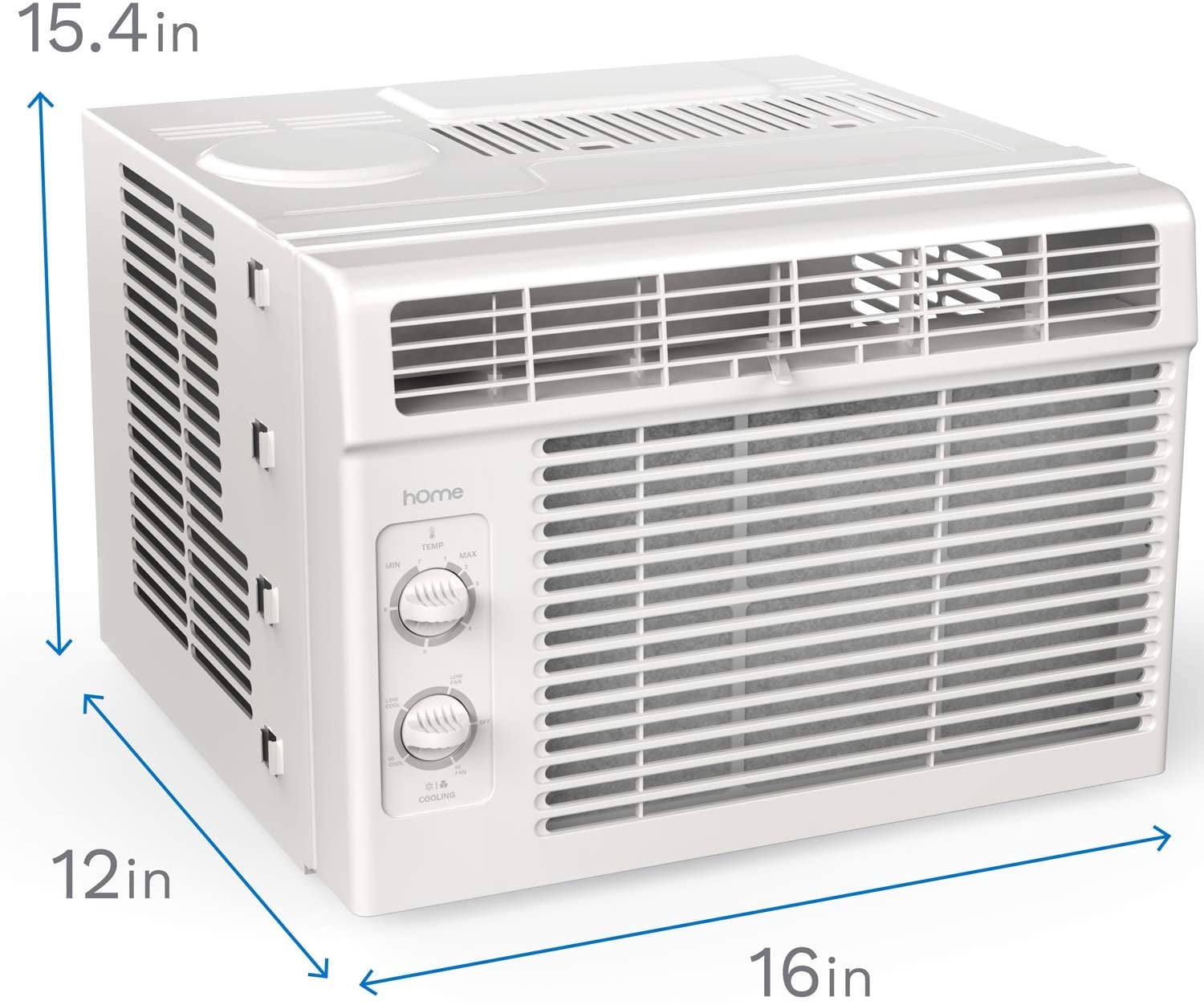 hOmeLabs Window Air Conditioner 5000 BTU - Easy Mechanical Control Compact  AC Unit with Washable Reusable Filter, 2 Cooling Speeds, 2 Fan Speeds -  Ideal for Bedroom and Rooms up to 150 Sq. Ft. - Walmart.com