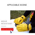 thumbnail image 2 of Leather Yellow Driver Gloves Fleece Lined Lorry Driving Work Glove, 2 of 9