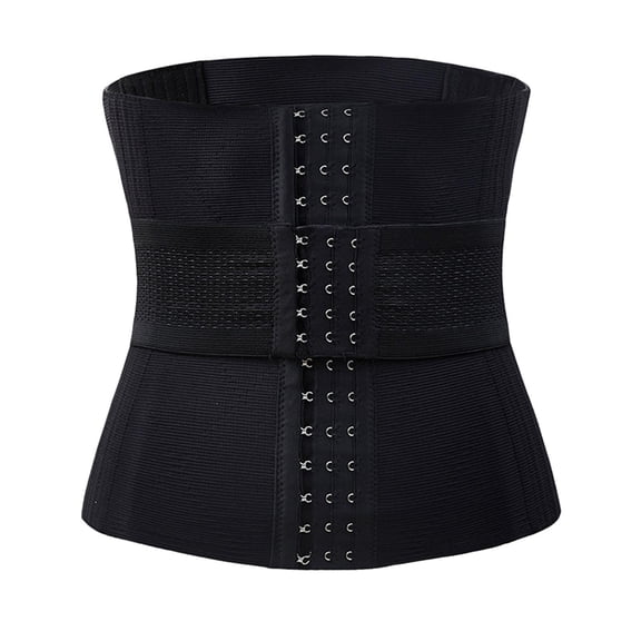 Wxqbjtam Women Corset Waist Trainer Cincher Workout Body Shaper Shapewear Girdle Trimmer Belt,helps pull in your stomach,slim waist Black XL