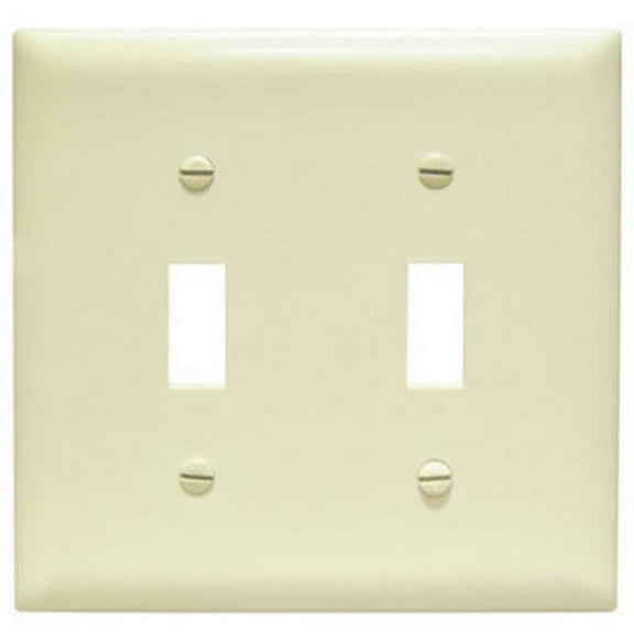 TP2ICC30 Nylon Wall Plate, 2 Toggle, 2 Gang, Ivory