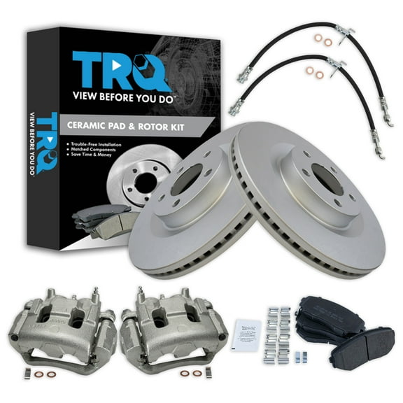 TRQ Front Brake Pad & Rotor Kit Fits 2007-2014 Ford Edge 2007-2015 Lincoln MKX BKA29189