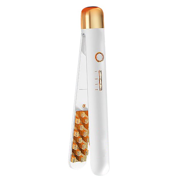 Mini 3D Grid Hair Crimper Quick Styling Portable Multi Functional Electronic Corn Perm Curling Iron for Home White 220V
