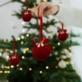 thumbnail image 5 of Christmas Ball Ornament, Delicate Red Ball with Pine Cones and Berries, Hanging Decoration for Xmas Tree, 5 of 6