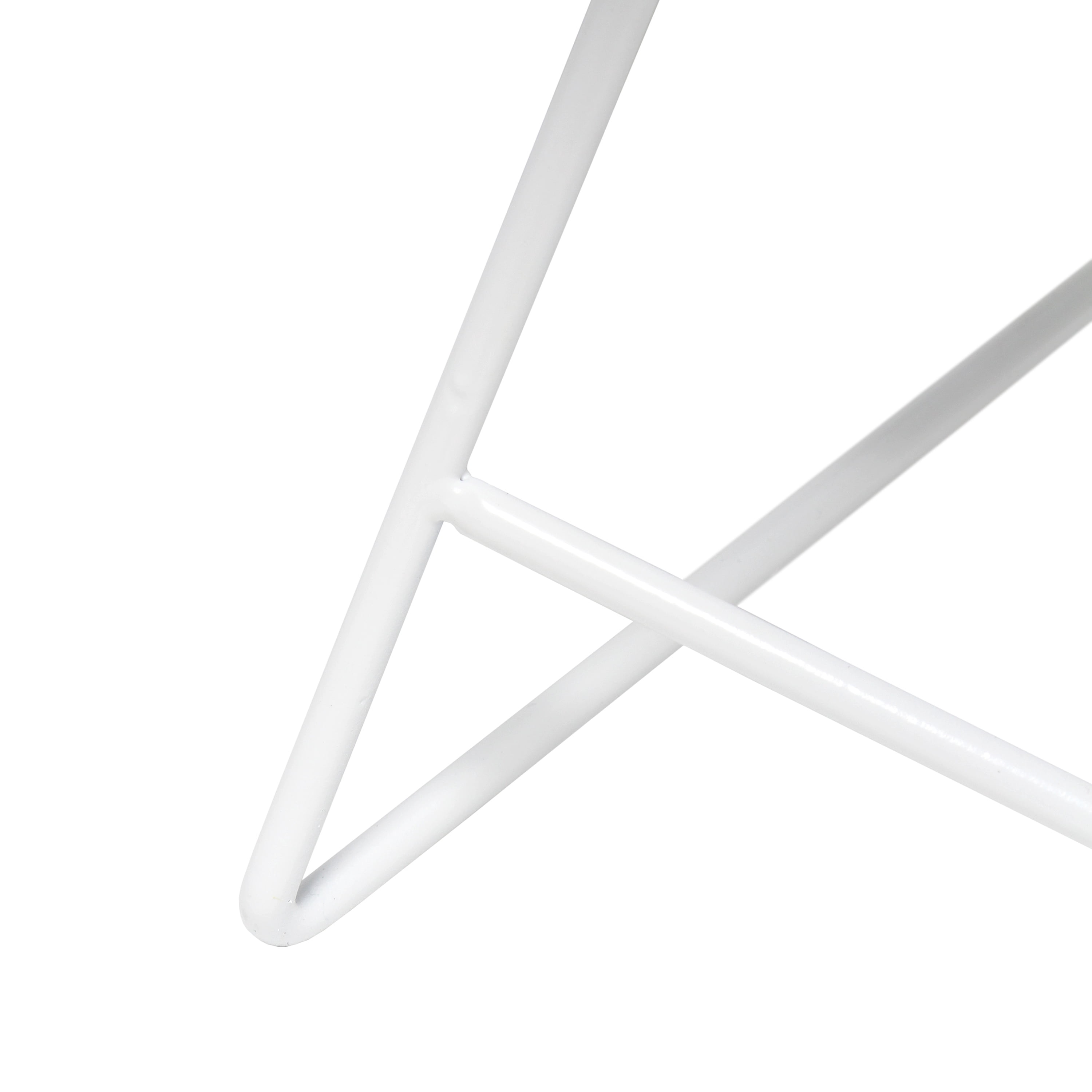 Creekwood Home Glamora 14" Modern Chic Wire Table Lamp with LED Bulb, White w/ White Shade