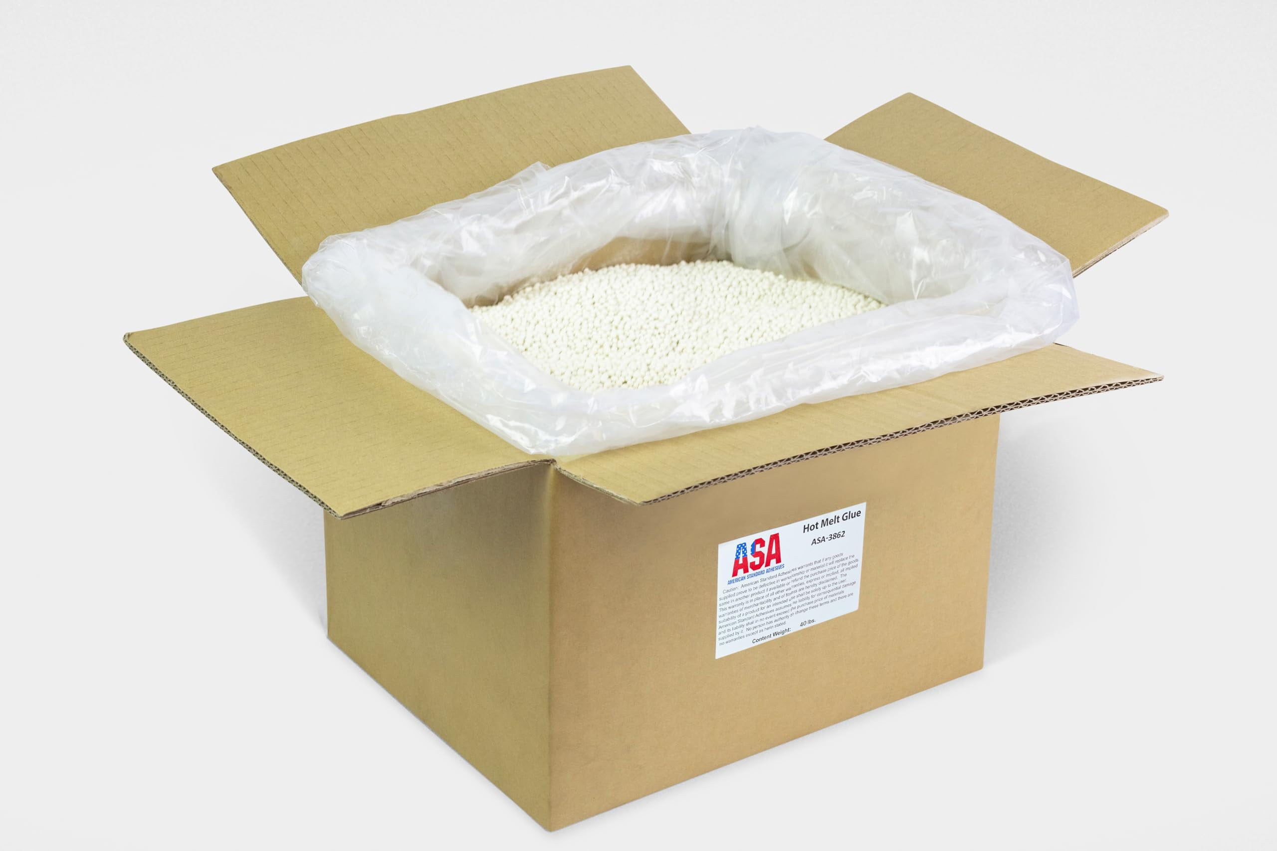 ASA Multi-Purpose Hot Melt Adhesive for Edgebanding - Strong Bond, No Glue Line, Heat Resistant, 40lbs