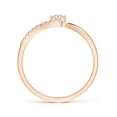 thumbnail image 2 of ANGARA Natural 0.11 Ct. Diamond Fashion Promise Ring in 14K Rose Gold for Women (Ring Size: 12), 2 of 9