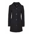 thumbnail image 4 of Sportoli Womens Mid-Length Single Breasted Wool Look Dress Coat with Pockets - Black (Large), 4 of 7